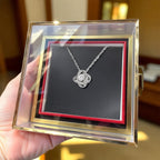 Premium Love Knot Necklace - Rotating Rose Gift Box