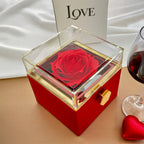 Premium Love Knot Necklace - Rotating Rose Gift Box