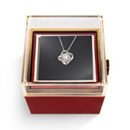 Premium Love Knot Necklace - Rotating Rose Gift Box